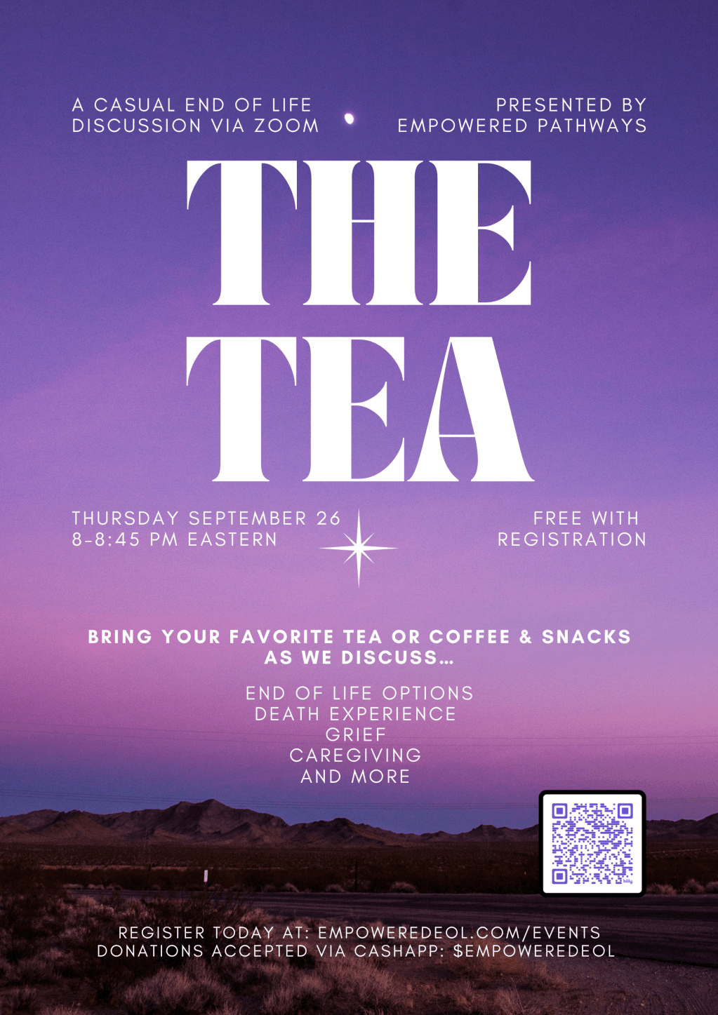 Tea, Coffee, and an End of Life Discussion: Log on to The Tea in September &&nbsp;December